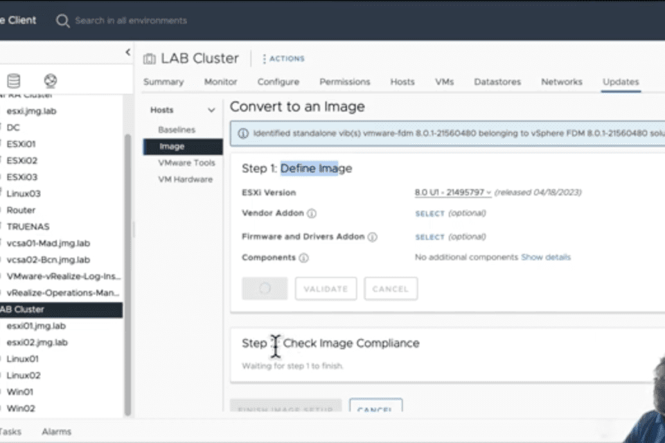 VMware actualizar ESXi Lifecycle Manager